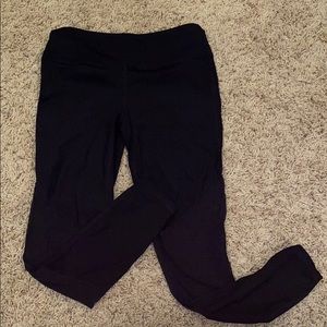 Black yoga leggings with sheer gap